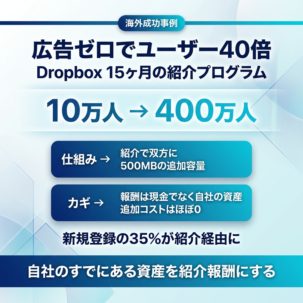 Dropboxの紹介プログラム事例