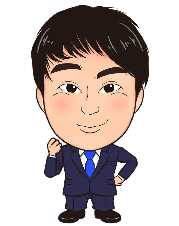 代表 鍵本のイラスト