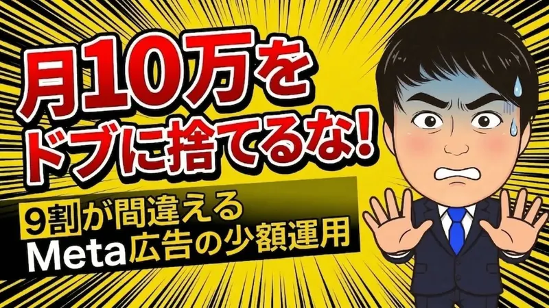 月10万をドブに捨てるな、Meta広告の少額運用